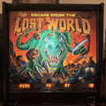 Escape From the Lost World pinball cabinet - Backglass