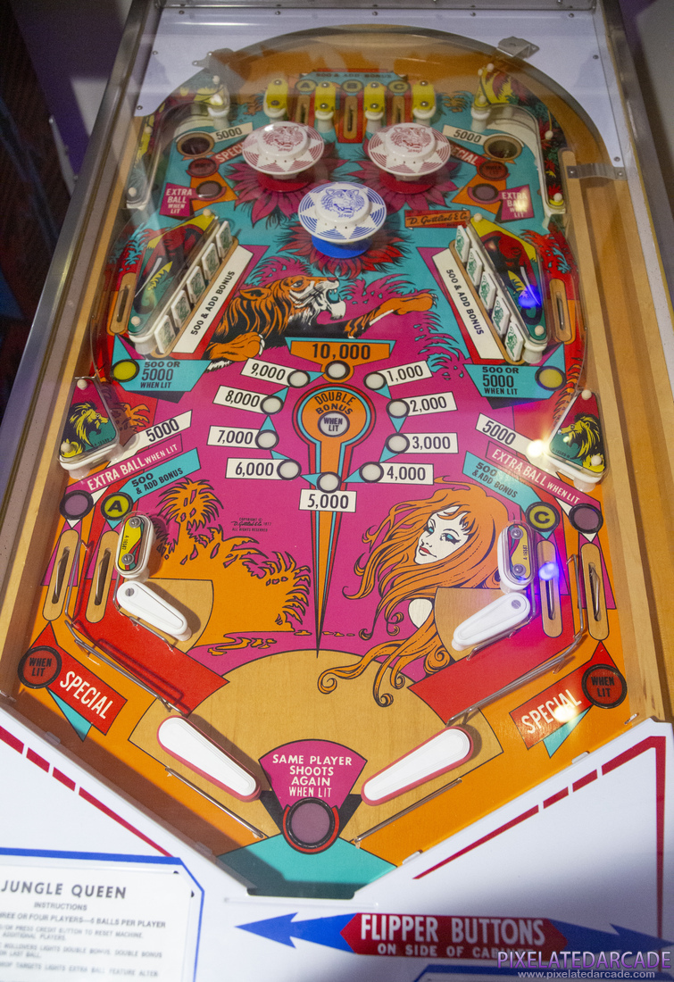 Jungle Queen Photo: Jungle Queen pinball cabinet - Playfield