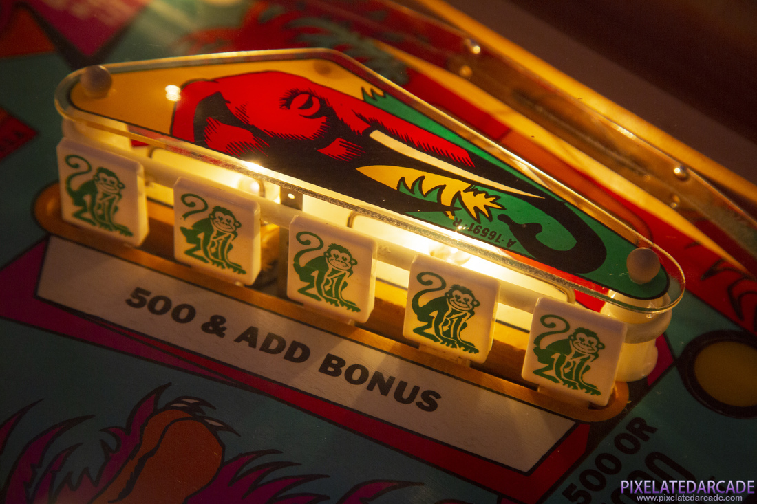 Jungle Queen Photo: Jungle Queen pinball cabinet - Drop Targets