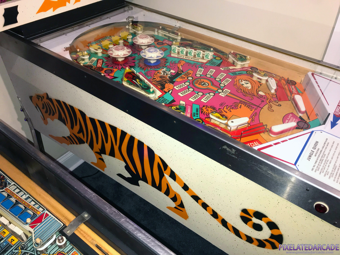 Jungle Queen Photo: Jungle Queen pinball cabinet - Side