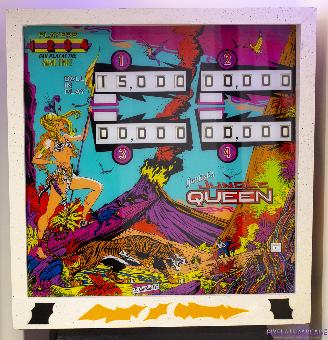 Jungle Queen Photo: Jungle Queen pinball cabinet - Backglass