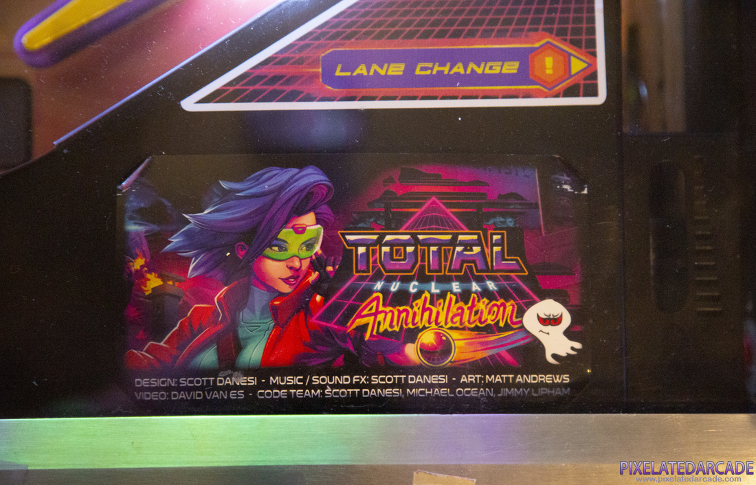 Total Nuclear Annihilation Photo: Total Nuclear Annihilation pinball cabinet - Credits card
