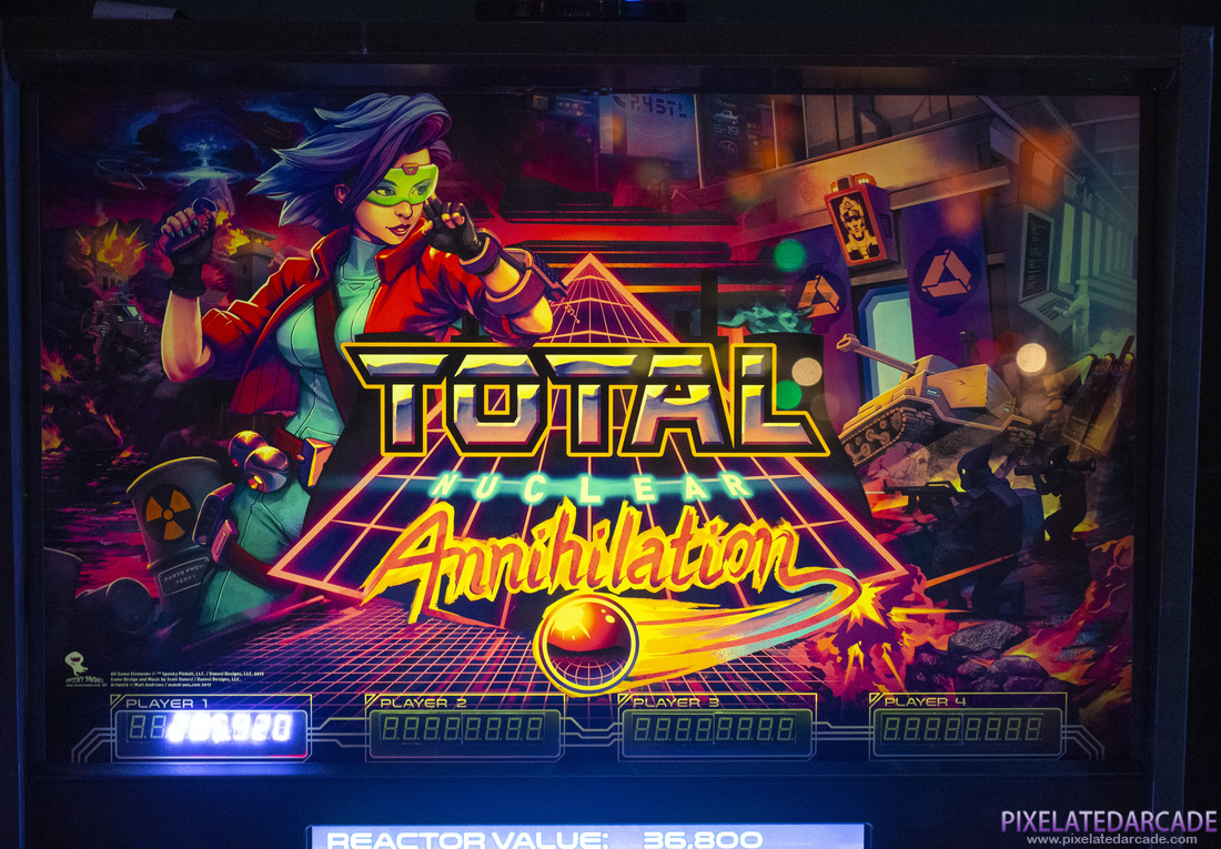 Total Nuclear Annihilation Photo: Total Nuclear Annihilation pinball cabinet - Backglass