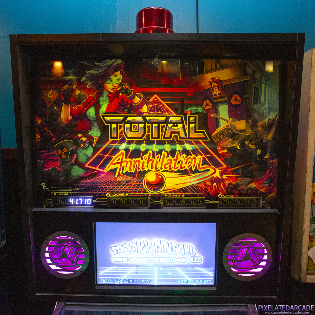 Total Nuclear Annihilation Photo: Total Nuclear Annihilation pinball cabinet - Backbox