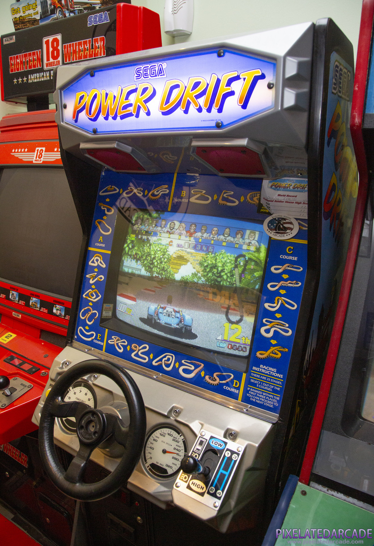 Power Drift Photo: Power Drift arcade cabinet - Closeup