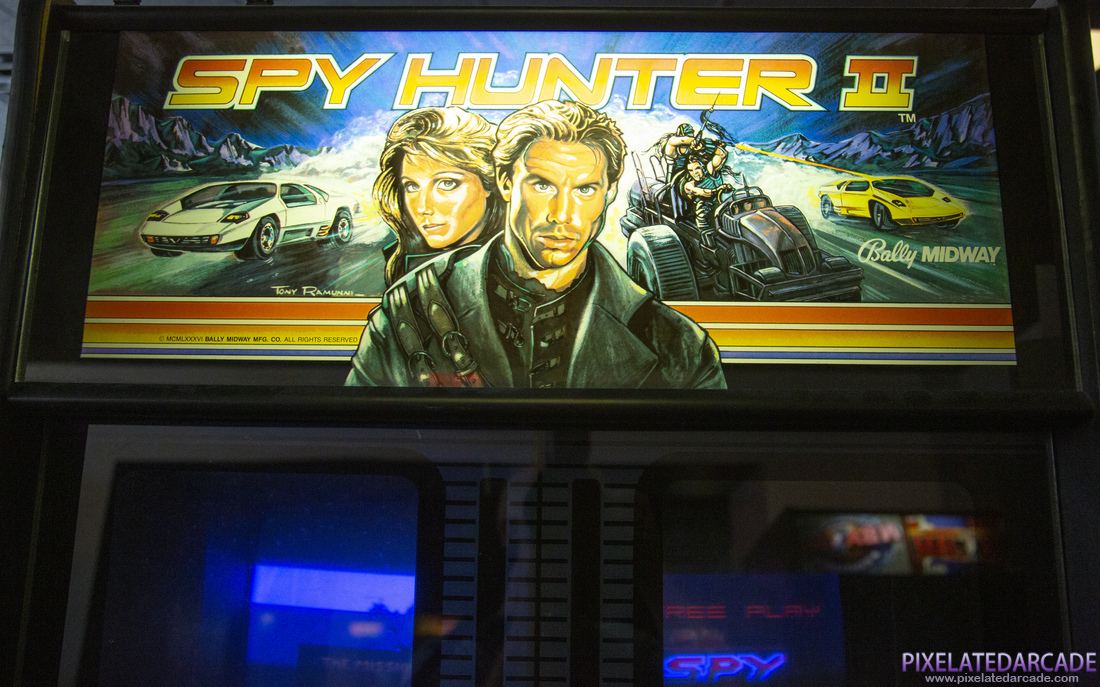Spy Hunter II Photo: Spy Hunter II arcade cabinet - Marquee and monitor