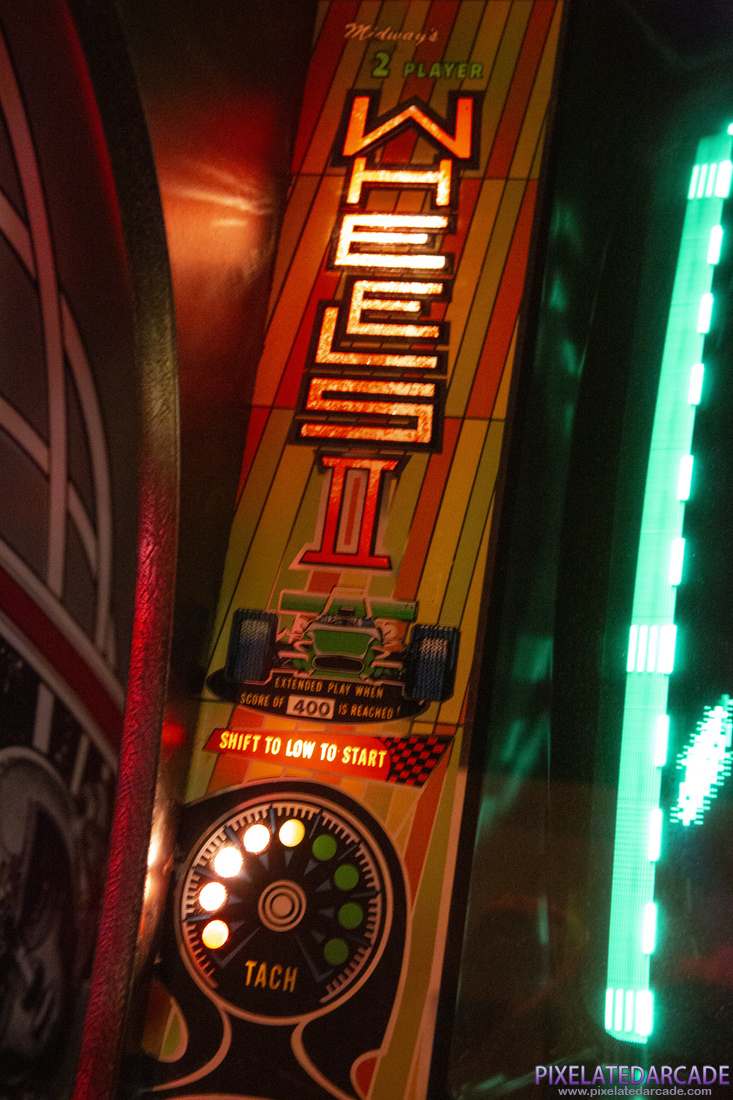 Wheels II Photo: Wheels II arcade cabinet detail
