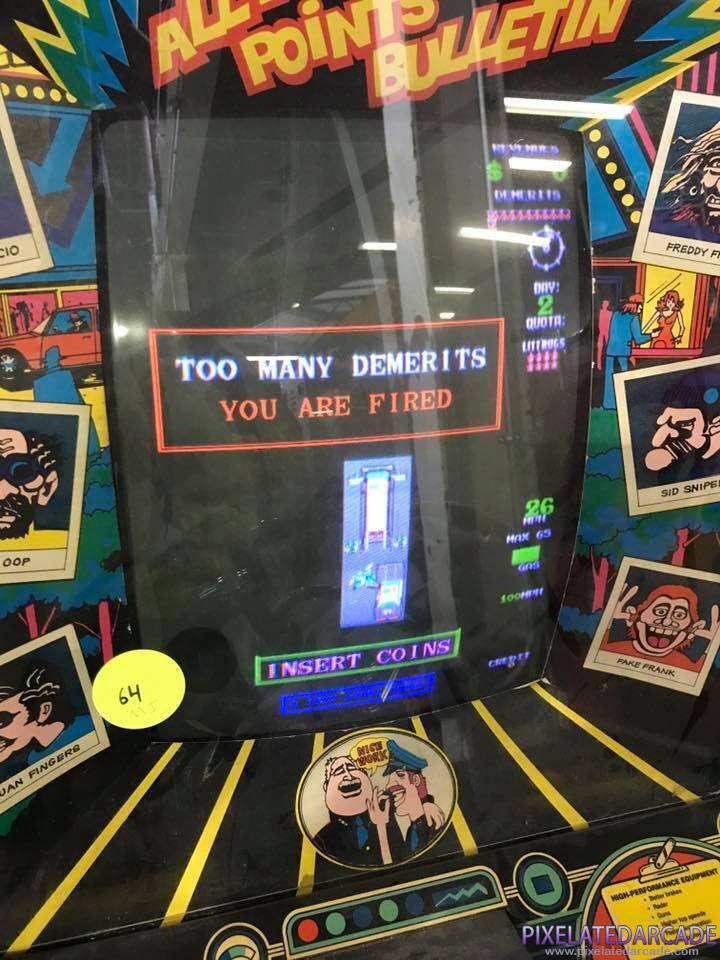 APB Photo: APB arcade cabinet - Monitor