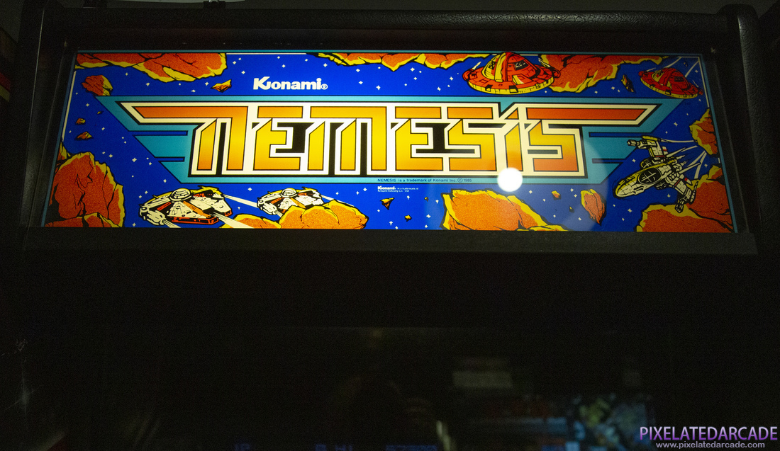 Gradius Photo: Nemesis arcade cabinet - Marquee