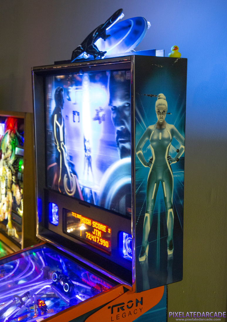 TRON: Legacy Photo: TRON: Legacy pinball cabinet - Backbox