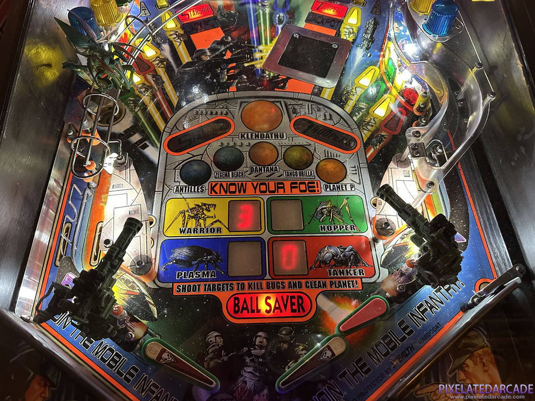 Starship Troopers Photo: Starship Troopers pinball cabinet - Playfield detail