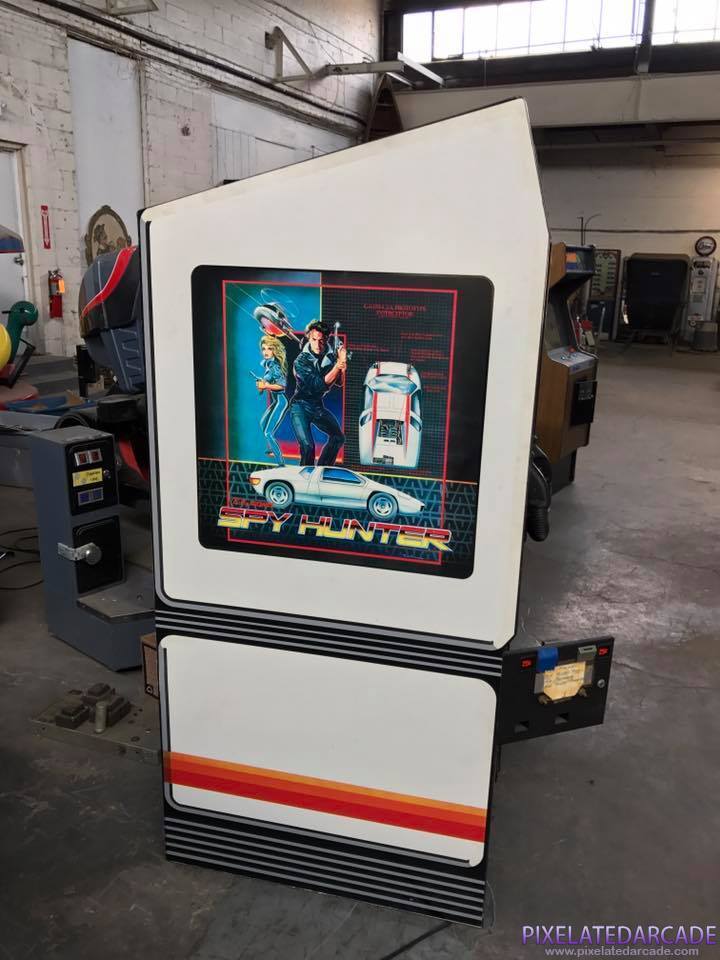 Spy Hunter Photo: Spy Hunter arcade cabinet - left side
