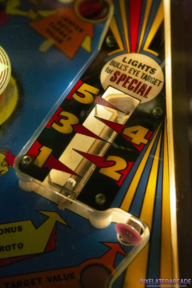 Jet Spin Photo: Jet Spin pinball cabinet - Playfield detail