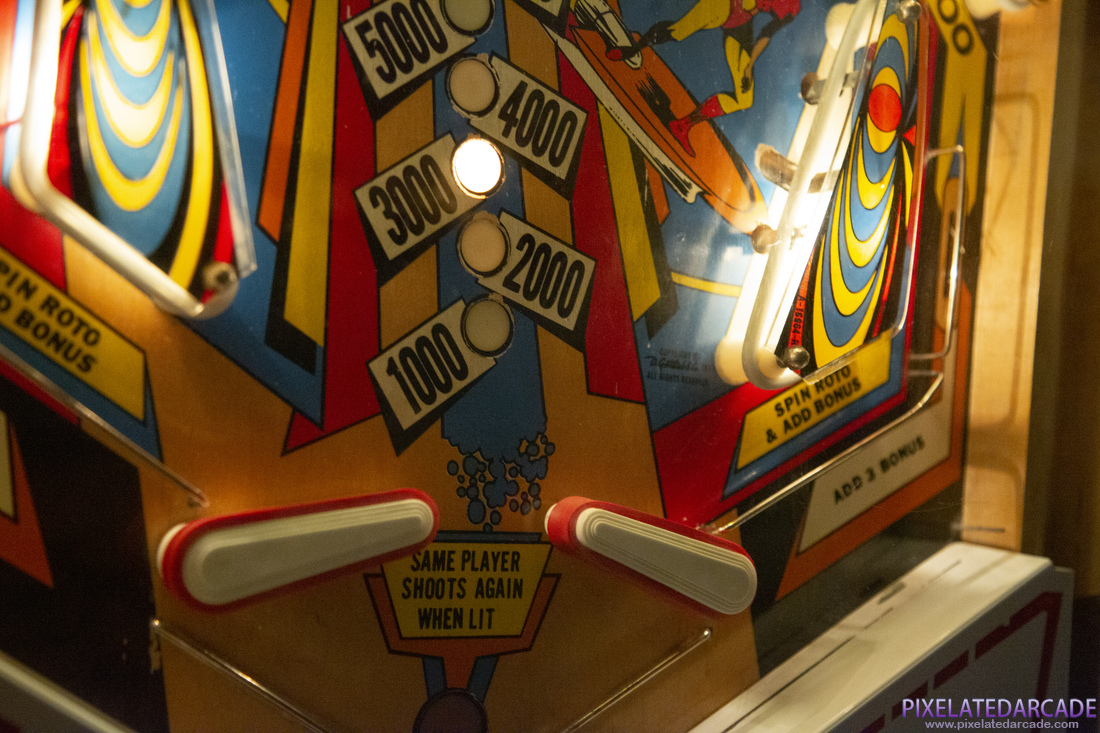 Jet Spin Photo: Jet Spin pinball cabinet - Playfield detail