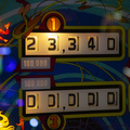 Jet Spin pinball cabinet - Backglass detail