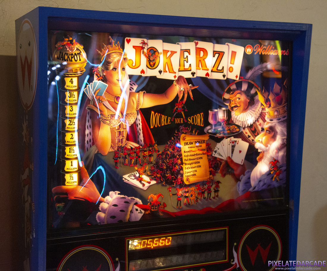 Jokerz! Photo: Jokerz! pinball cabinet - Backbox