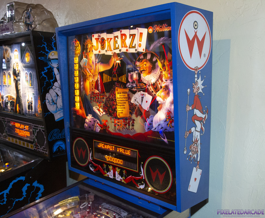 Jokerz! Photo: Jokerz! pinball cabinet - Backbox