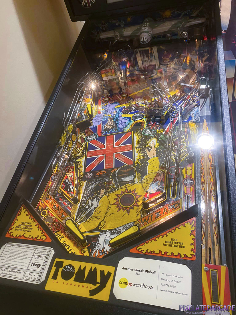 Who's Tommy Pinball Wizard, The Photo: The Who's Tommy Pinball Wizard cabinet - Playfield