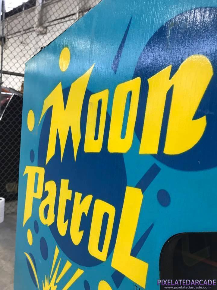 Moon Patrol Photo: Moon Patrol arcade cabinet - side artwork closeup