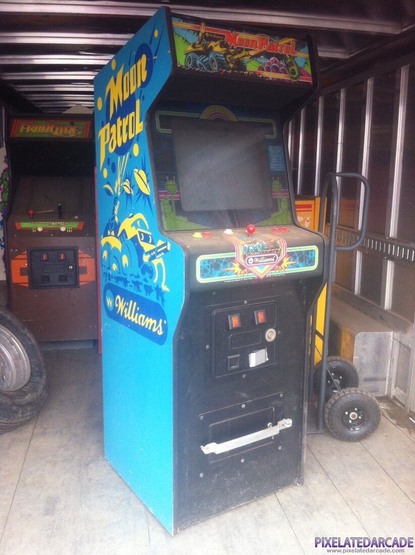 Moon Patrol Photo: Moon Patrol arcade cabinet