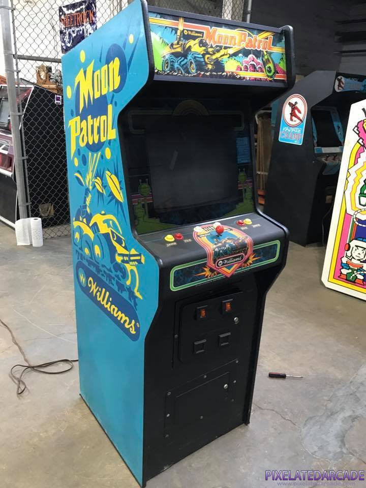 Moon Patrol Photo: Moon Patrol arcade cabinet