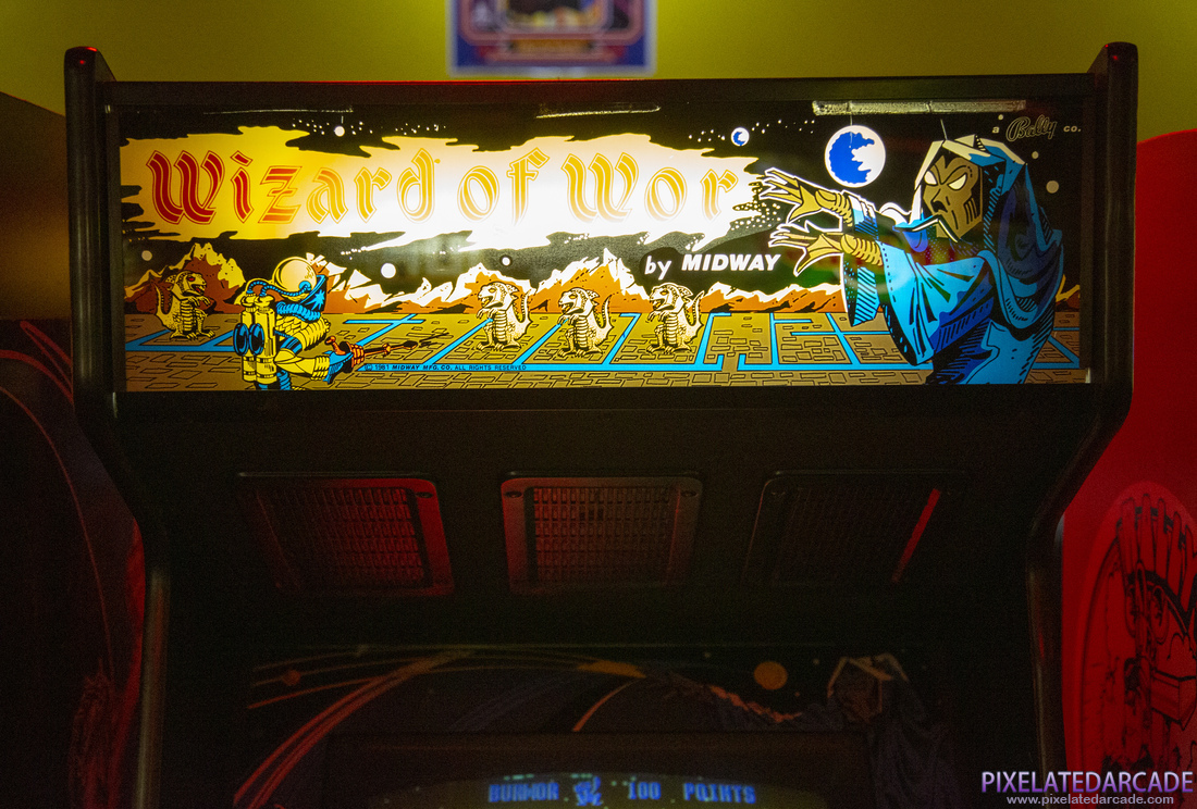 Wizard of Wor Photo: Wizard of Wor arcade cabinet - Marquee