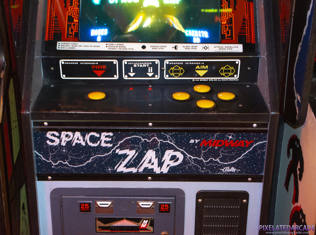 Space Zap Photo: Space Zap arcade cabinet - Controls and marquee
