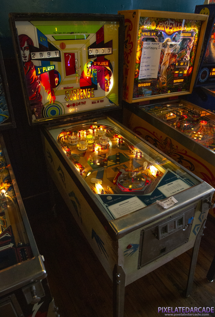 Suspense Photo: Suspense pinball cabinet