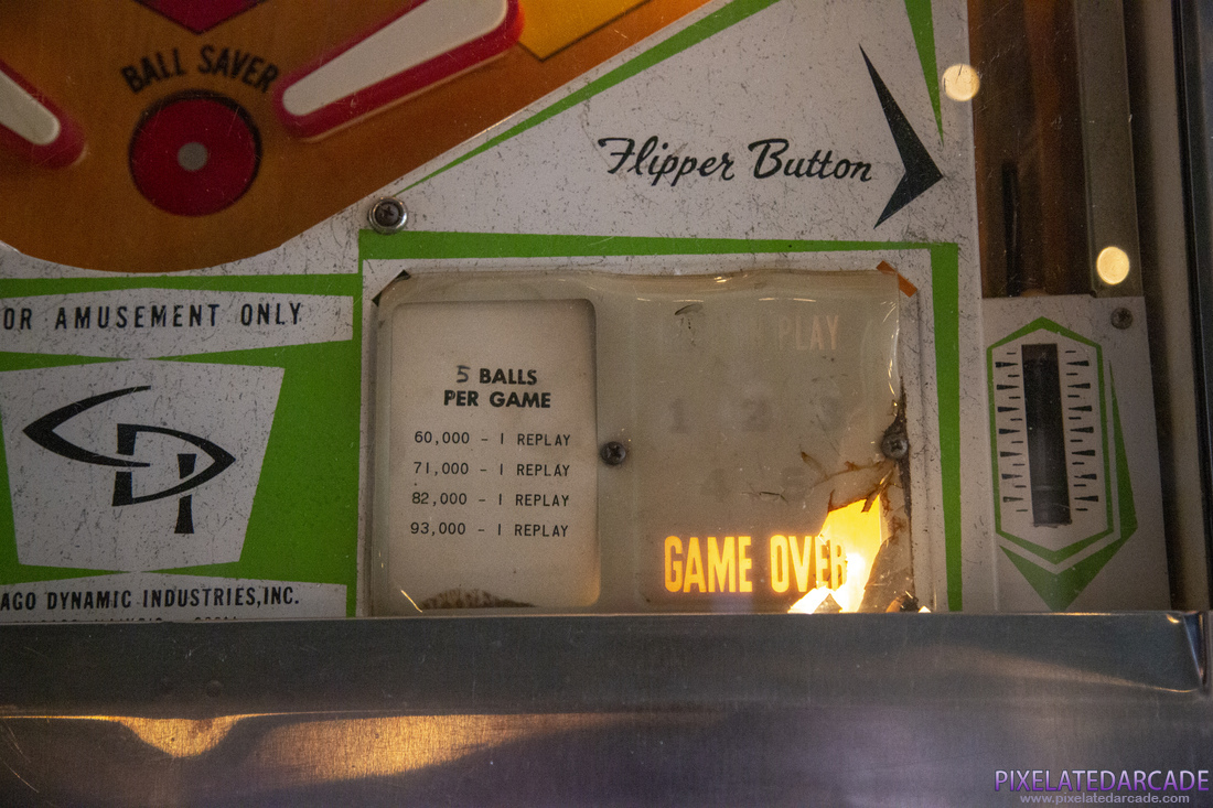 Casino Photo: Casino pinball cabinet - Scoring card