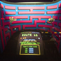Route 16 arcade cabinet - Monitor and backdrop
