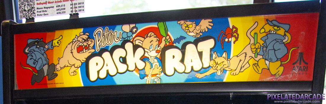 Peter Pack Rat Photo: Peter Pack Rat arcade cabinet - Marquee