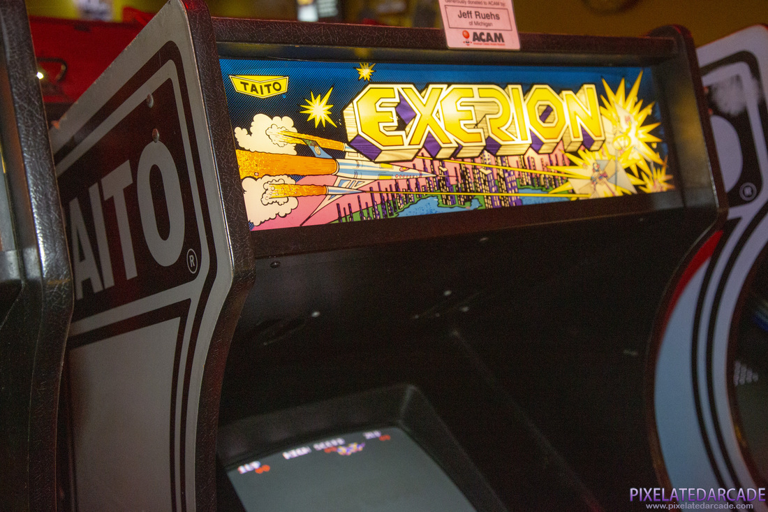 Exerion Photo: Exerion arcade cabinet - Marquee