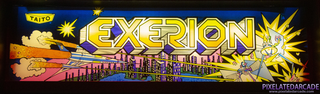 Exerion Photo: Exerion arcade cabinet - Marquee