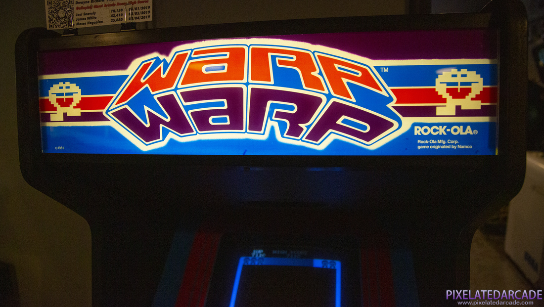 Warp Warp Photo: Warp Warp arcade cabinet - Marquee