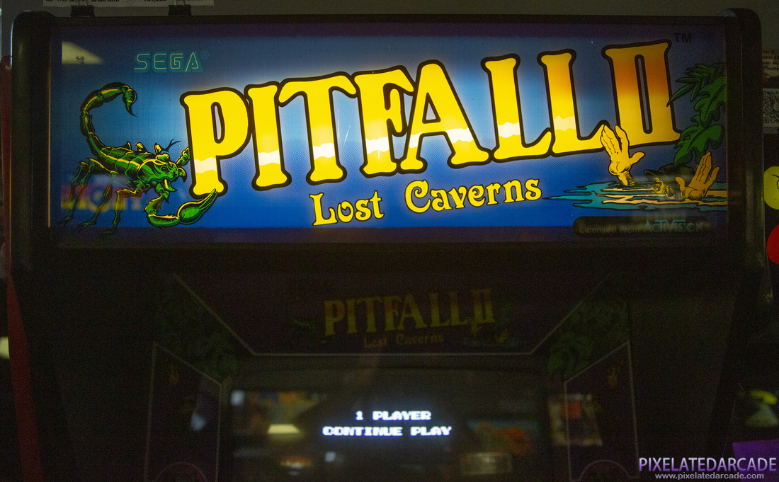 Pitfall II: Lost Caverns Photo: Pitfall II: Lost Caverns arcade cabinet - Marquee