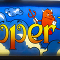 Pepper II arcade cabinet - Marquee