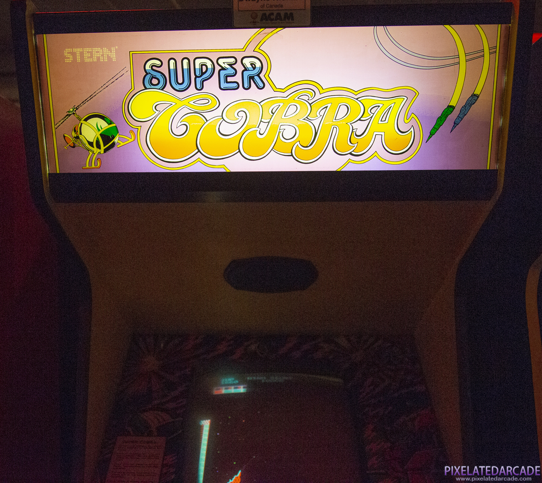 Super Cobra Photo: Super Cobra arcade cabinet - Marquee