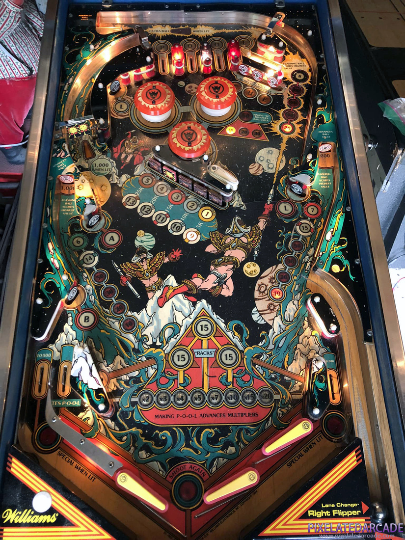 Laser Cue Photo: Laser Cue pinball cabinet - Playfield