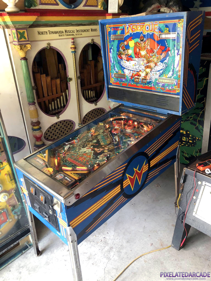 Laser Cue Photo: Laser Cue pinball cabinet