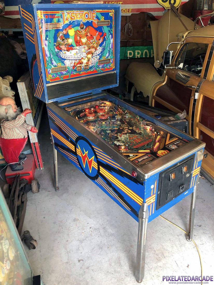 Laser Cue Photo: Laser Cue pinball cabinet