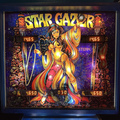Star Gazer pinball cabinet - Backglass illuminated
