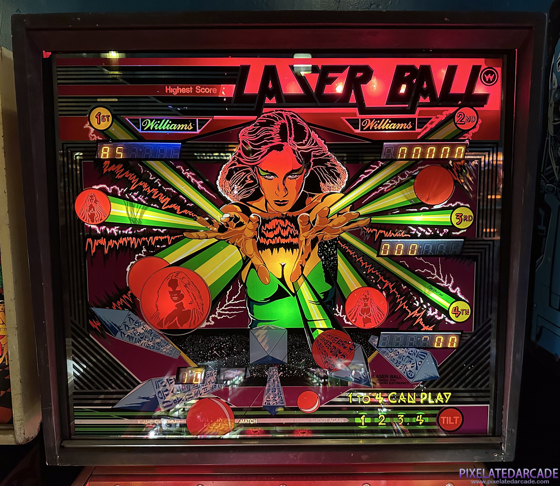 Laser Ball Photo: Laser Ball pinball cabinet - Backbox