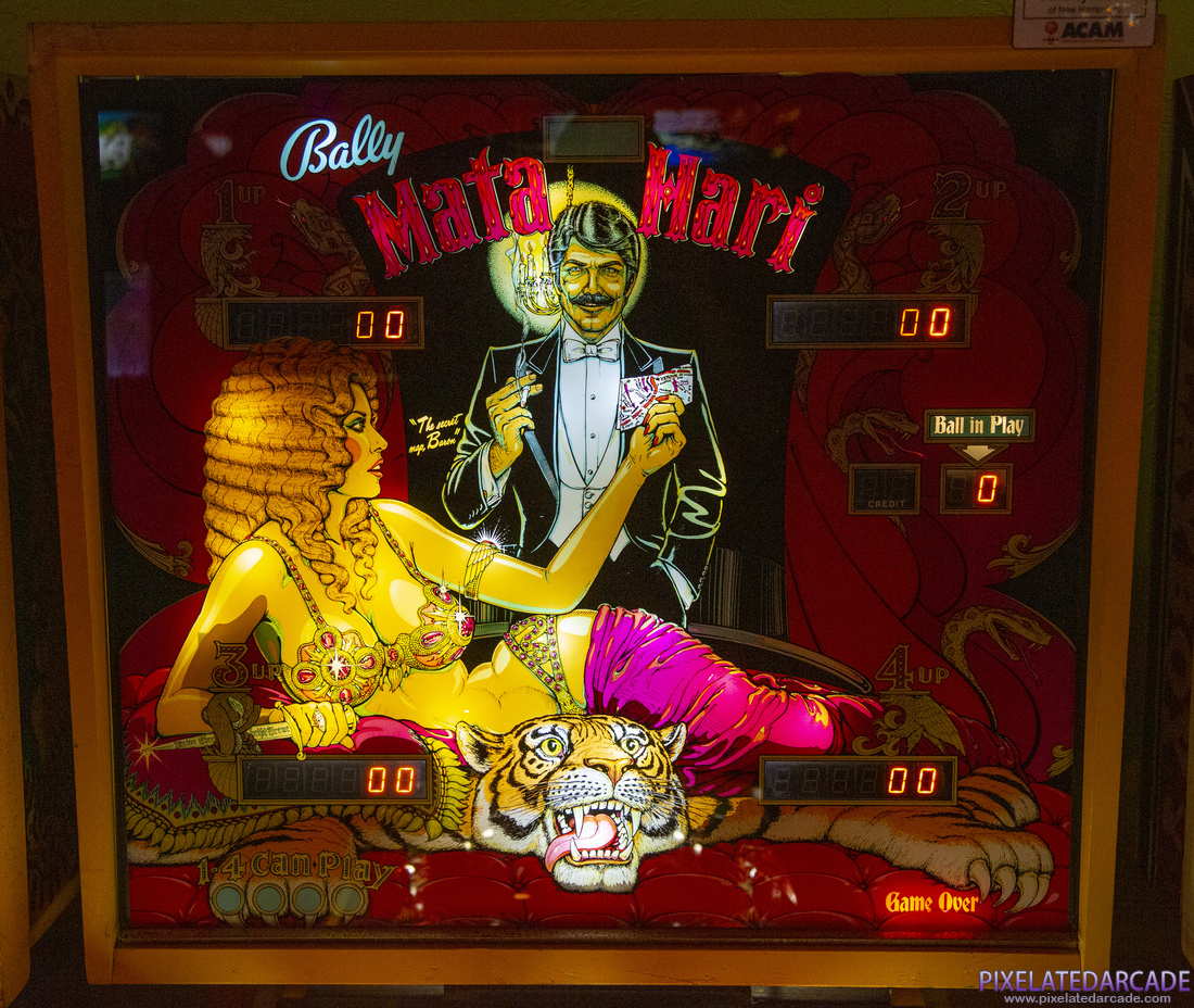 Mata Hari Photo: Mata Hari pinball cabinet - Backbox