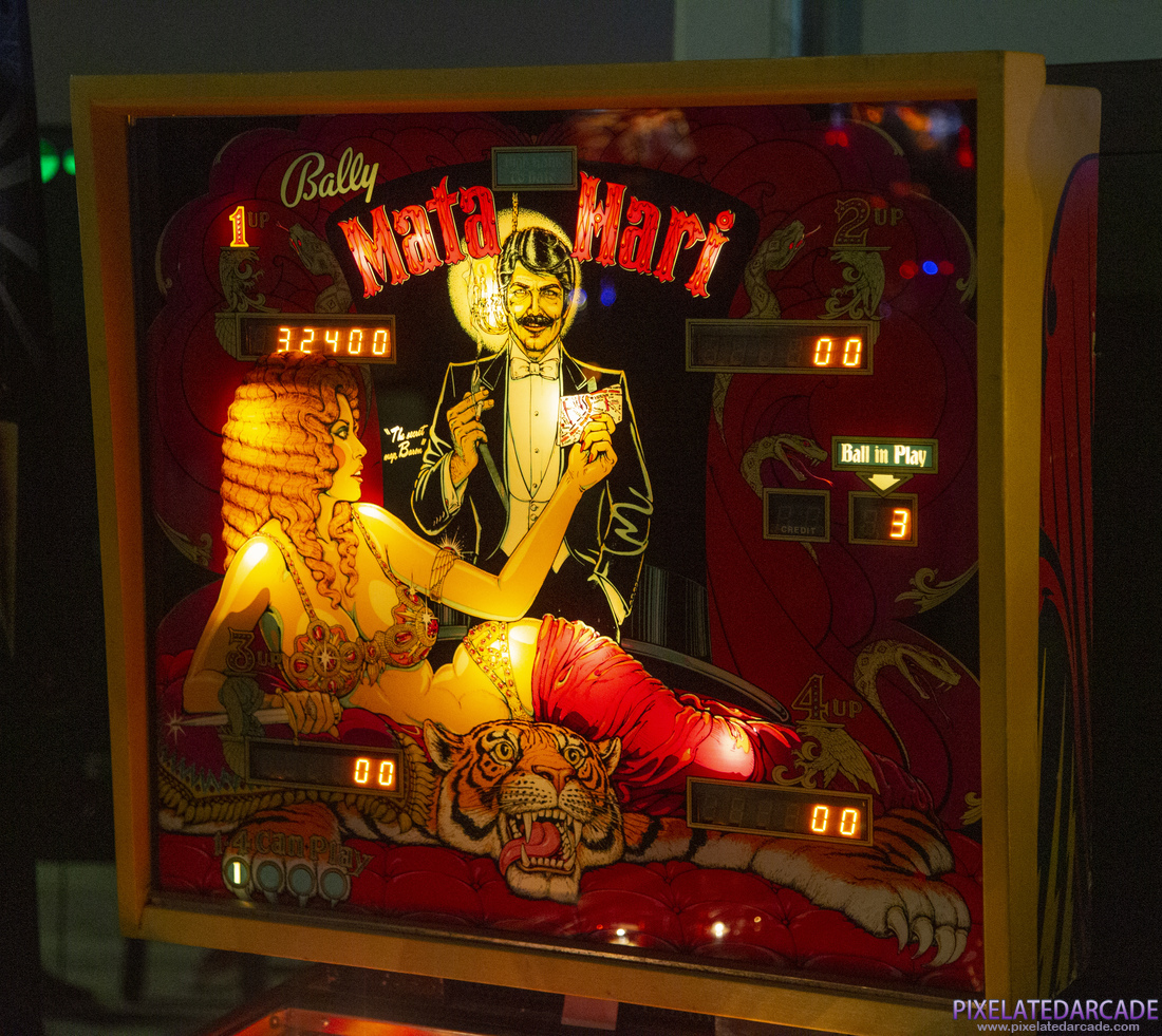 Mata Hari Photo: Mata Hari pinball cabinet - Backbox