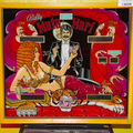 Mata Hari pinball cabinet - Backglass (not illuminated)