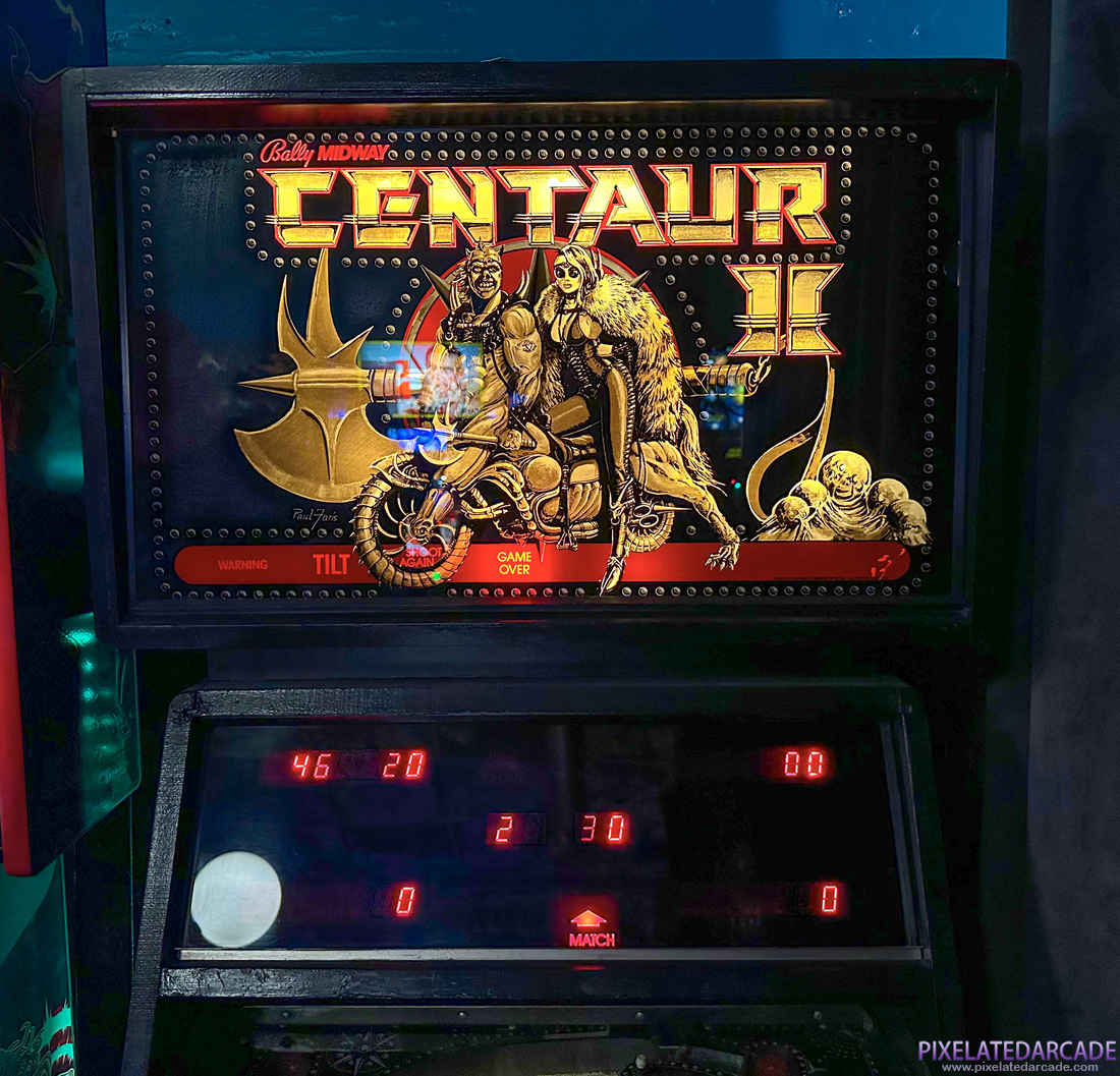 Centaur II Photo: Centaur II pinball cabinet - Backbox