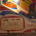 Trident pinball cabinet - Scoring card