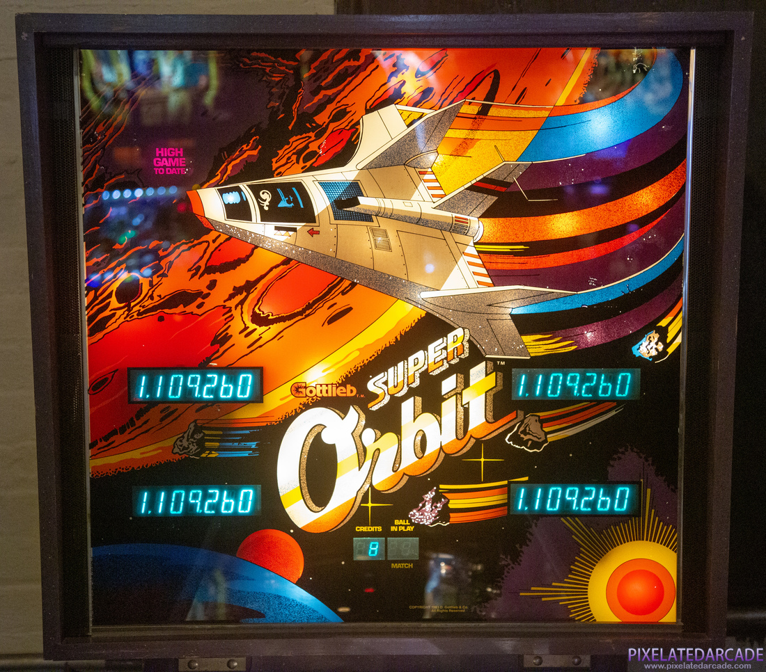 Super Orbit Photo: Super Orbit pinball cabinet - Backbox