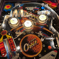 Super Orbit pinball cabinet - Upper playfield