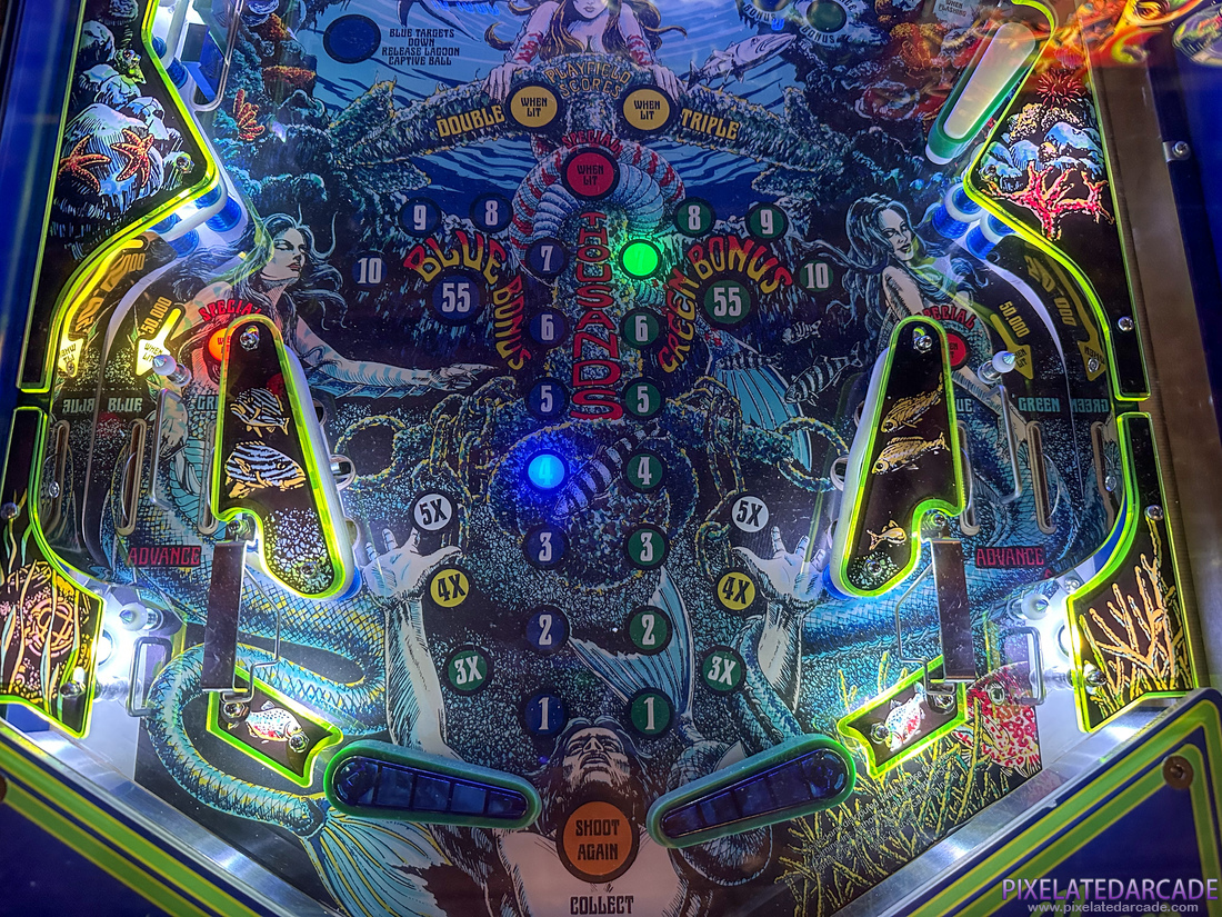 Fathom Revisited Photo: Fathom Revisited pinball cabinet - Lower playfield